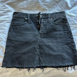 Rigid A line madewell black Jean skirt
